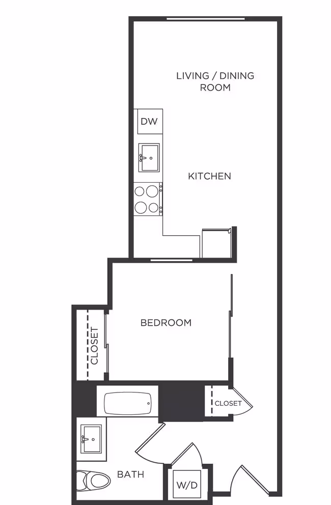 Jr 1 Bed/1 Bath-Z 1123 floor plan